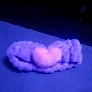 Purple Plush Headband With Heart